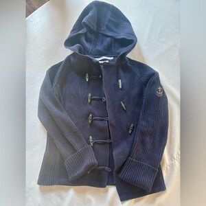 Tommy Hilfiger Navy Blue 100% Cotton Hooded Jacket